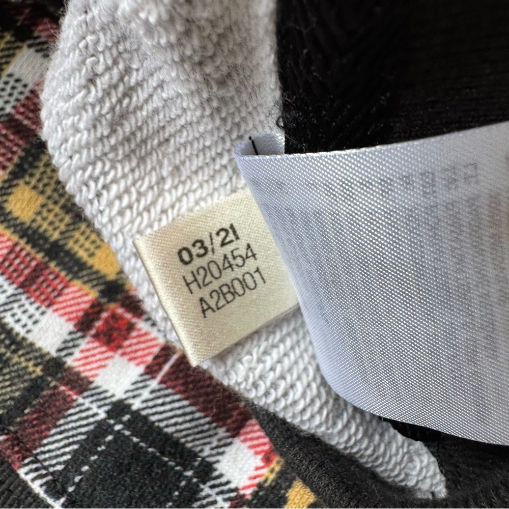 Trendy Plaid Patchwork Adidas HER Studio London Sweatshirt XXS - Picture 10 of 14